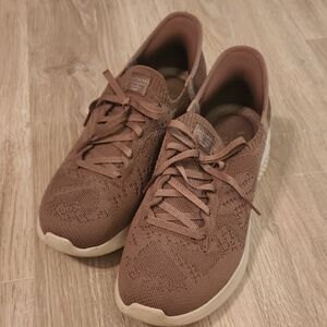 Skechers Brown Lace-Up Women's Sneakers